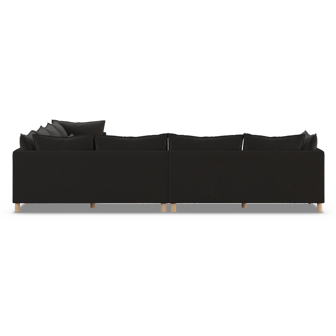 Aura 7 Seater Modular with Chaise - Charcoal