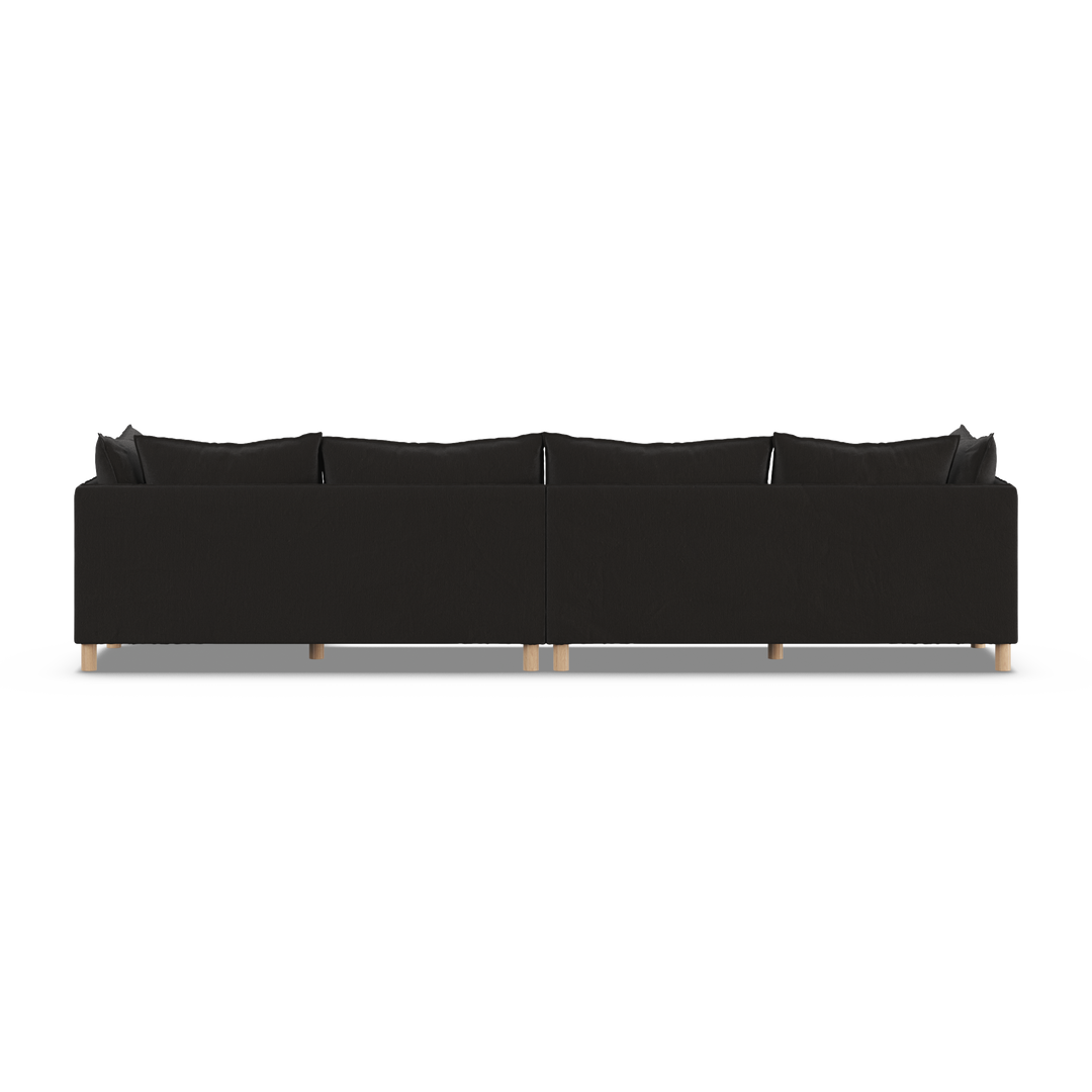 Aura 4 Seater with Chaise Charcoal