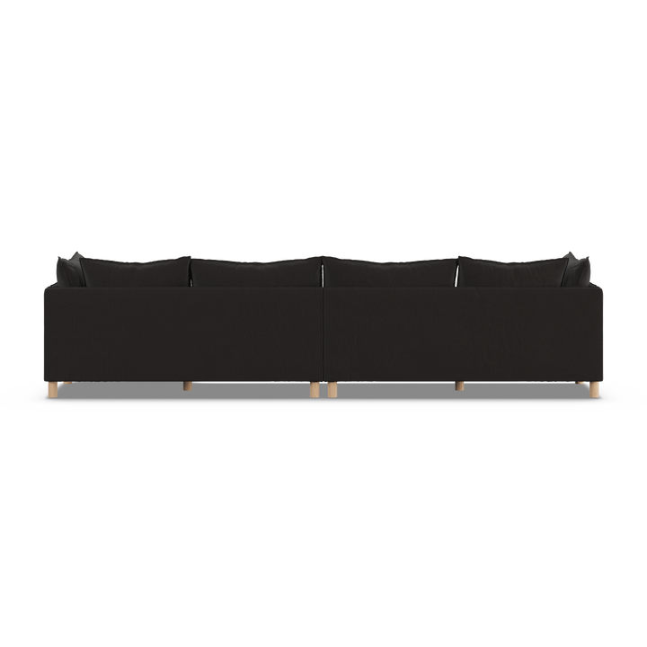 Aura 4 Seater with Chaise Charcoal