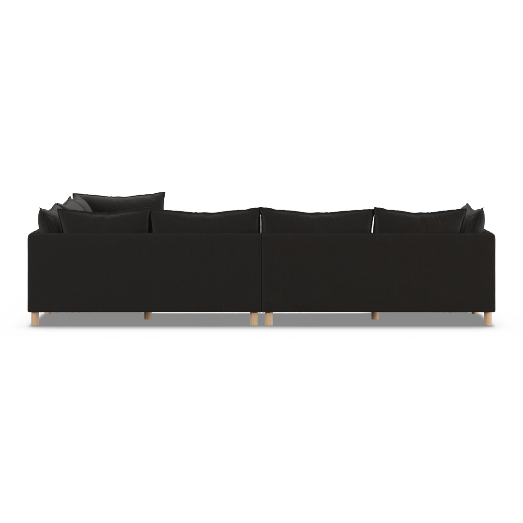 Aura 6 Seater Modular with Chaise Charcoal