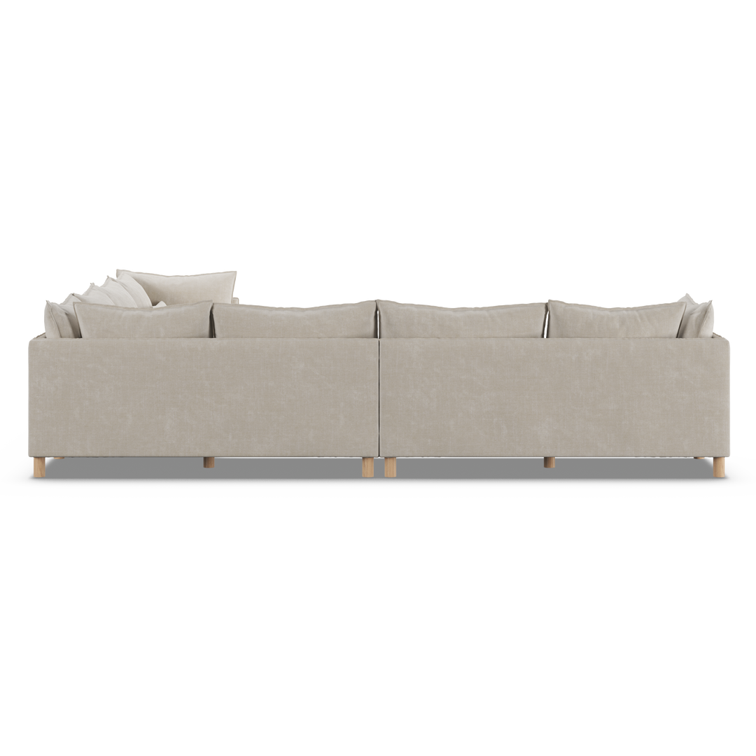 Aura 7 Seater Modular with Chaise - Natural
