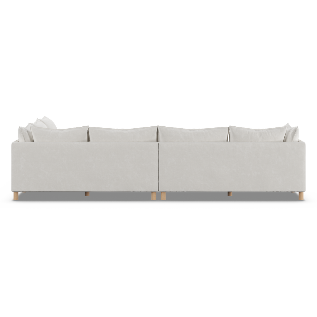 Aura 7 Seater Modular with Open End - White