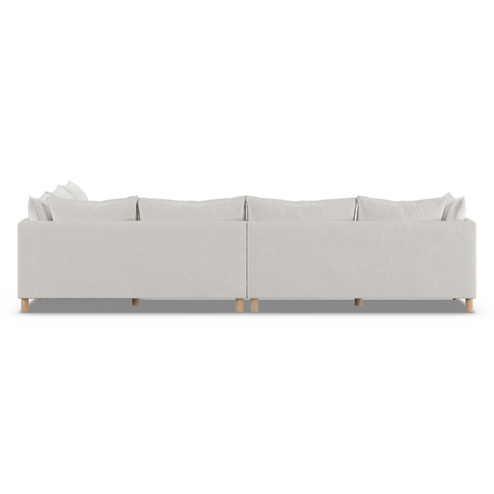 Aura 7 Seater Modular with Open End - White