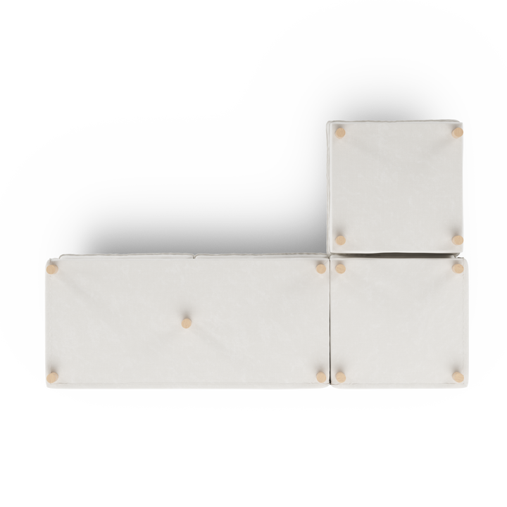 Aura 3 Seater with Chaise White