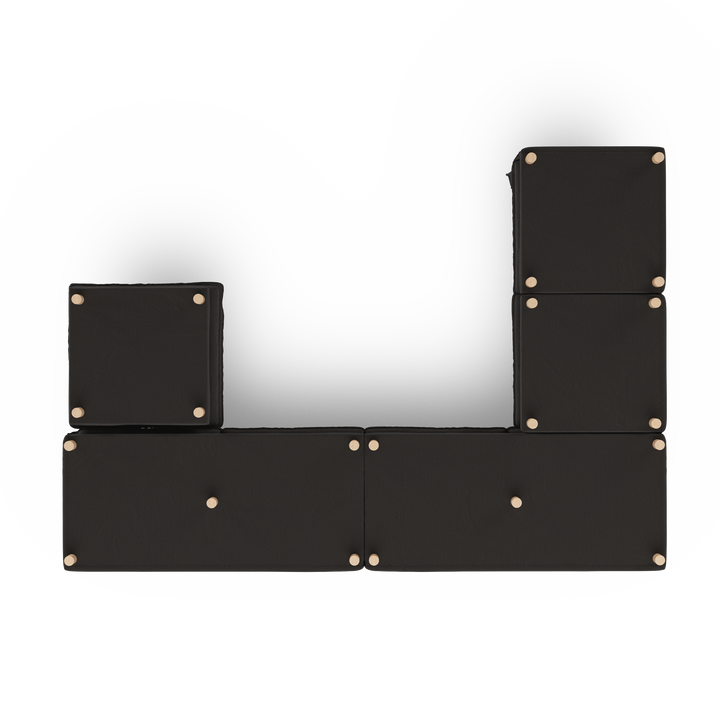 Aura 6 Seater Modular with Chaise Charcoal