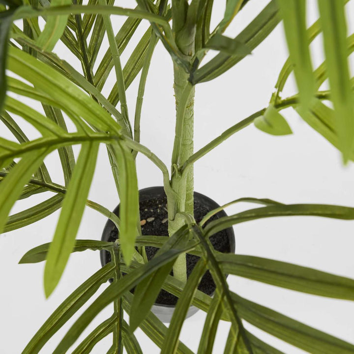 Mini Palm Tree Real Touch 4 Branches 15 Leaves in Pot 1m