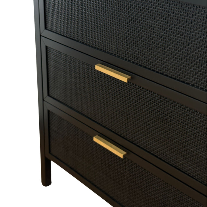 Santorini Dresser 6 Drawer Black