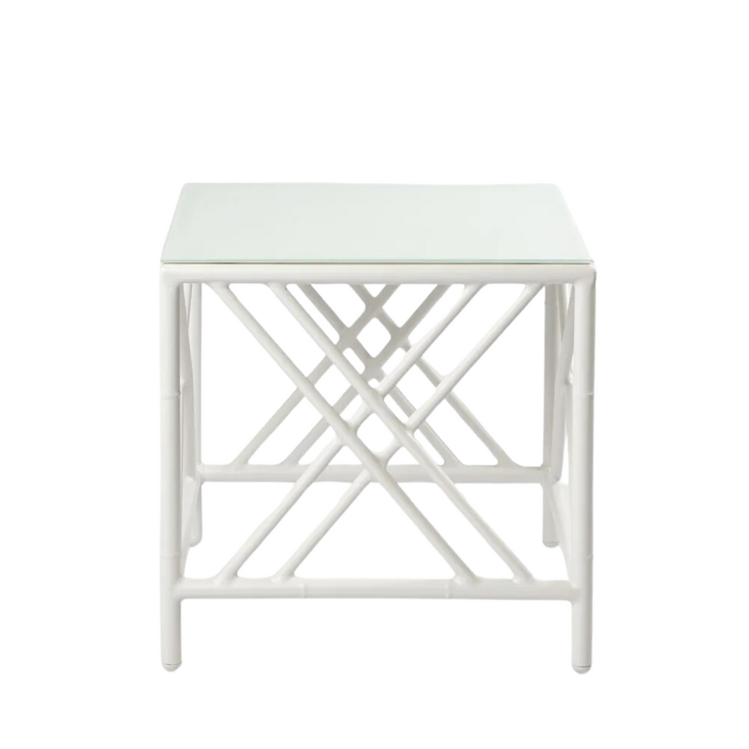 Elodie Outdoor Side Table White