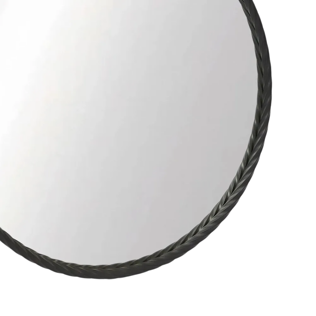 Palais Round Mirror Small Black