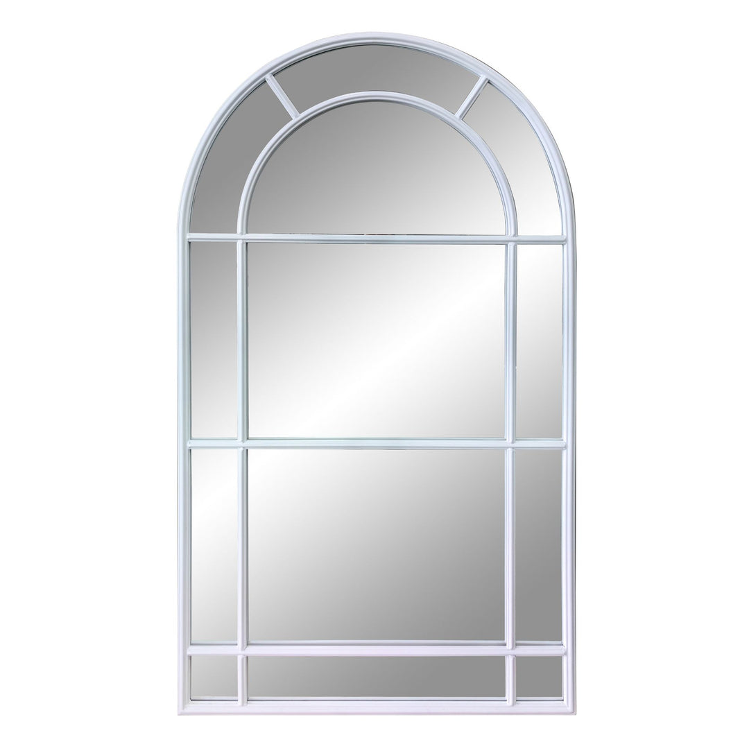 Milo Medium Iron Arched Mirror White