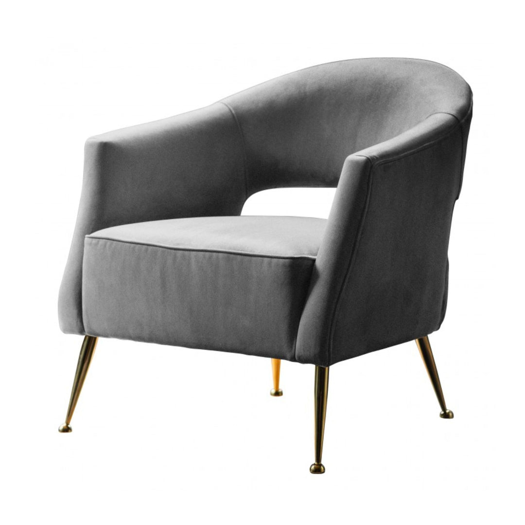 Barletta Armchair Grey Velvet