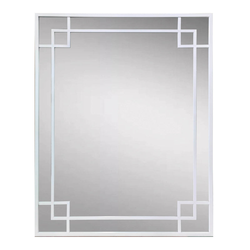 160Cm White Mirror With Corner Detail