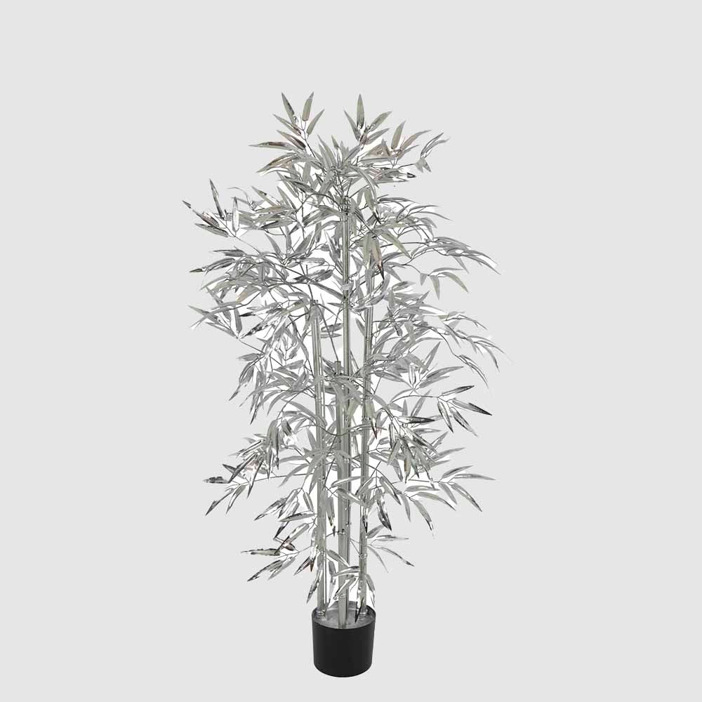 Bamboo Tree 520 Leaves Metallic Silver