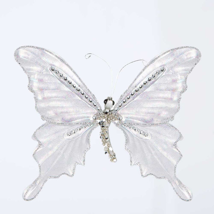 Davinia Metallic Butterfly Clip Decoration Silver
