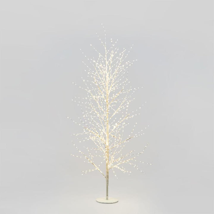 White Forest Light Up Tree with 1300 Lights 180cm