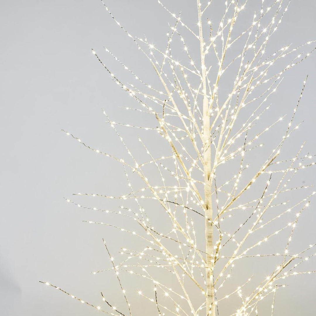 White Forest Light Up Tree with 1300 Lights 180cm