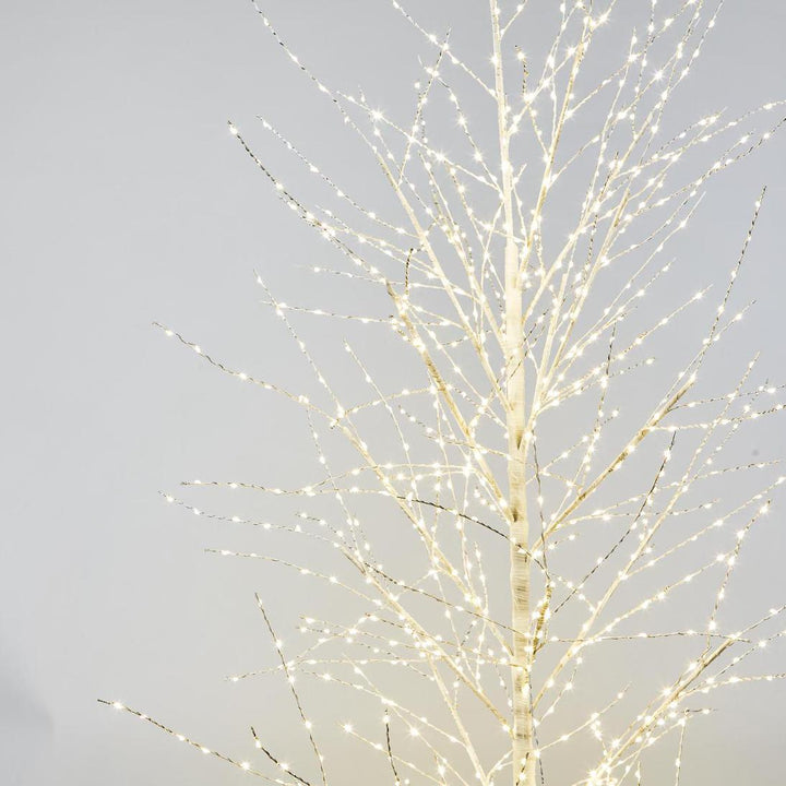 White Forest Light Up Tree with 1300 Lights 180cm
