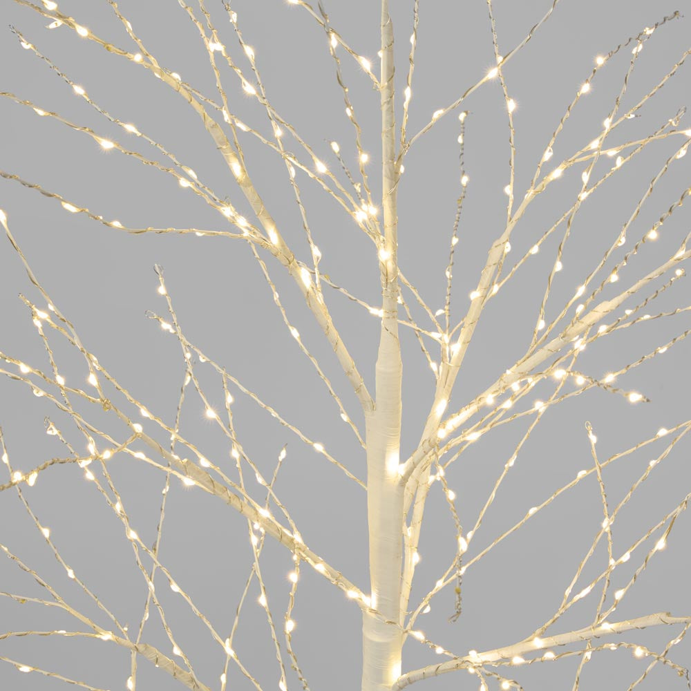 White Forest Light Up Tree with 500 Lights 120cm