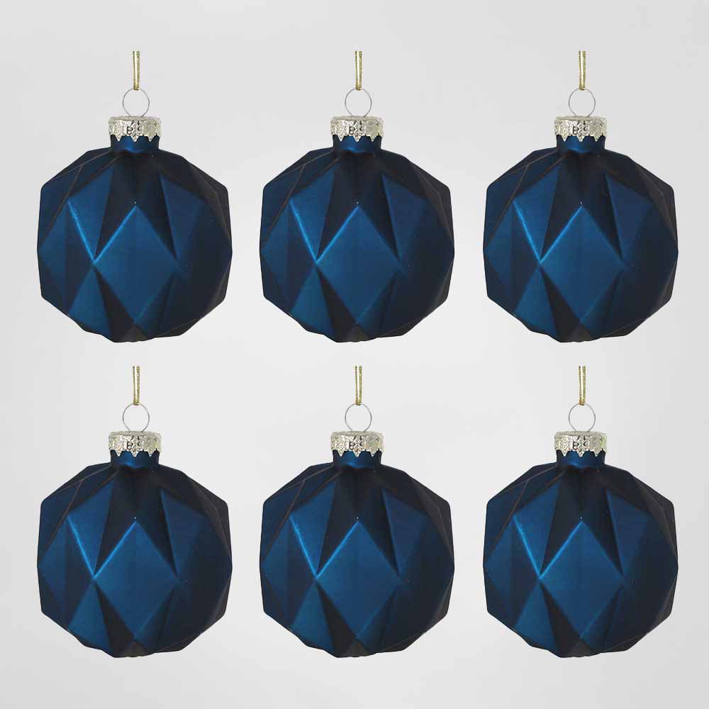 Midnight Boxed Set of 6 Baubles