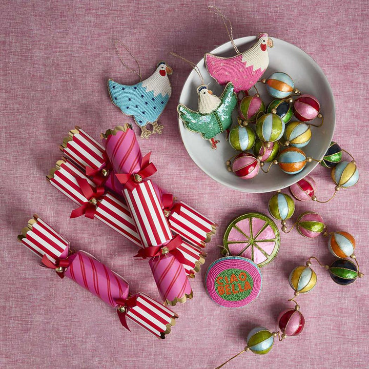 Carnival Stripe Crackers Red & Pink – Box of 6