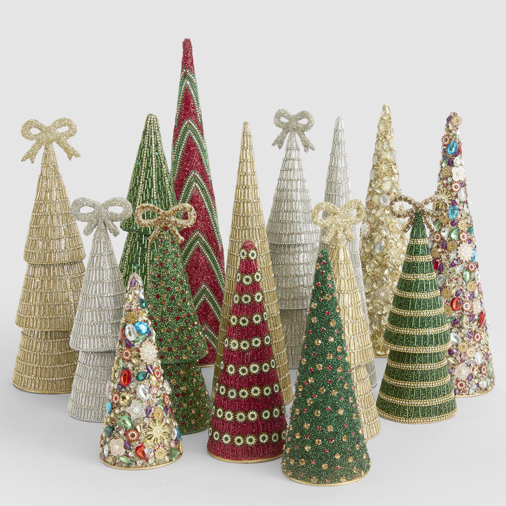Redou Zig Zag Cone Tree Large Red & Green