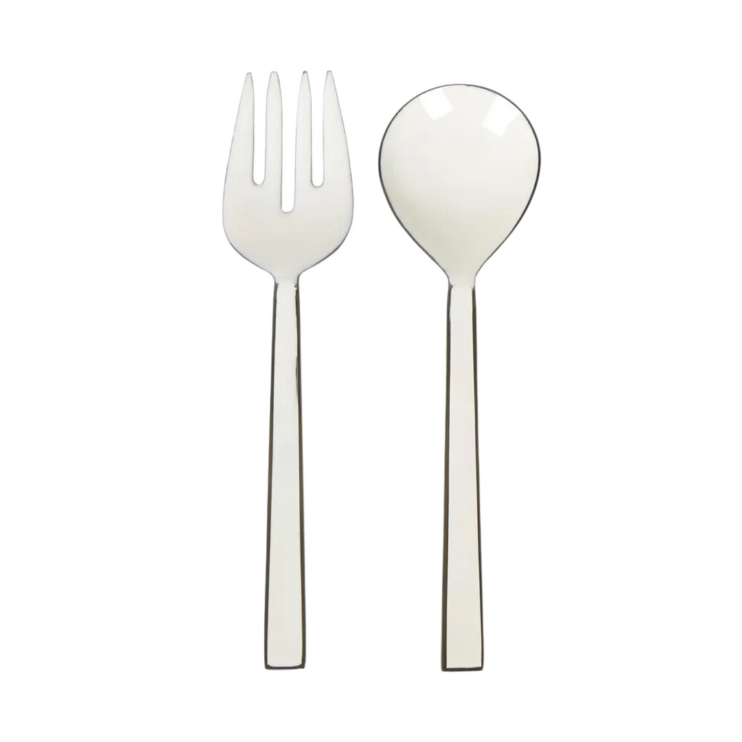 Enamel Salad Servers