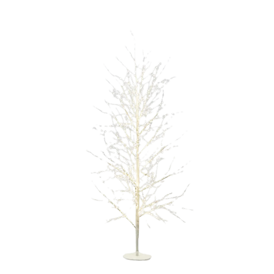 White Forest Twinkling Light Up Tree with 1300 Lights 180cm