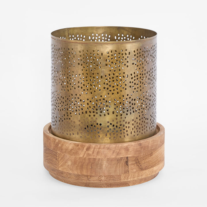 Siena Hurricane Candle Holder Large Antique Brass