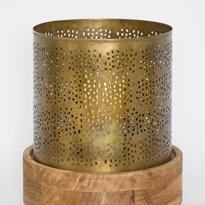 Siena Hurricane Candle Holder Large Antique Brass