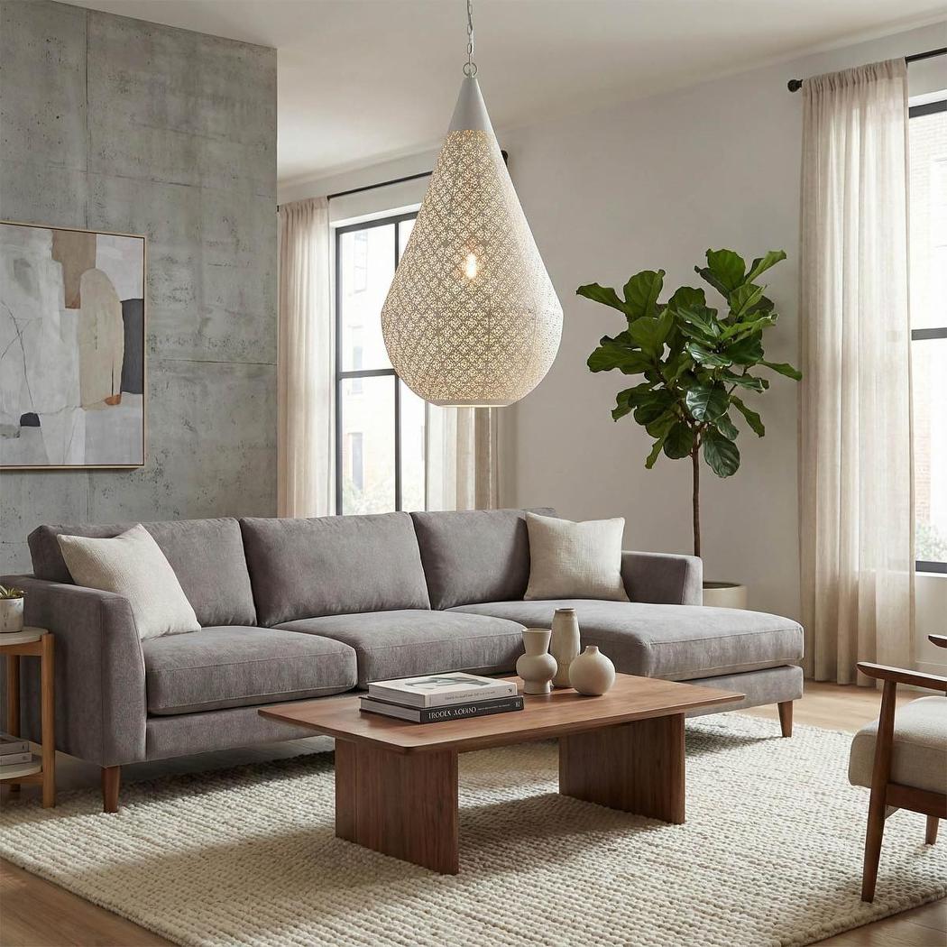 Europa Ceiling Pendant Large White