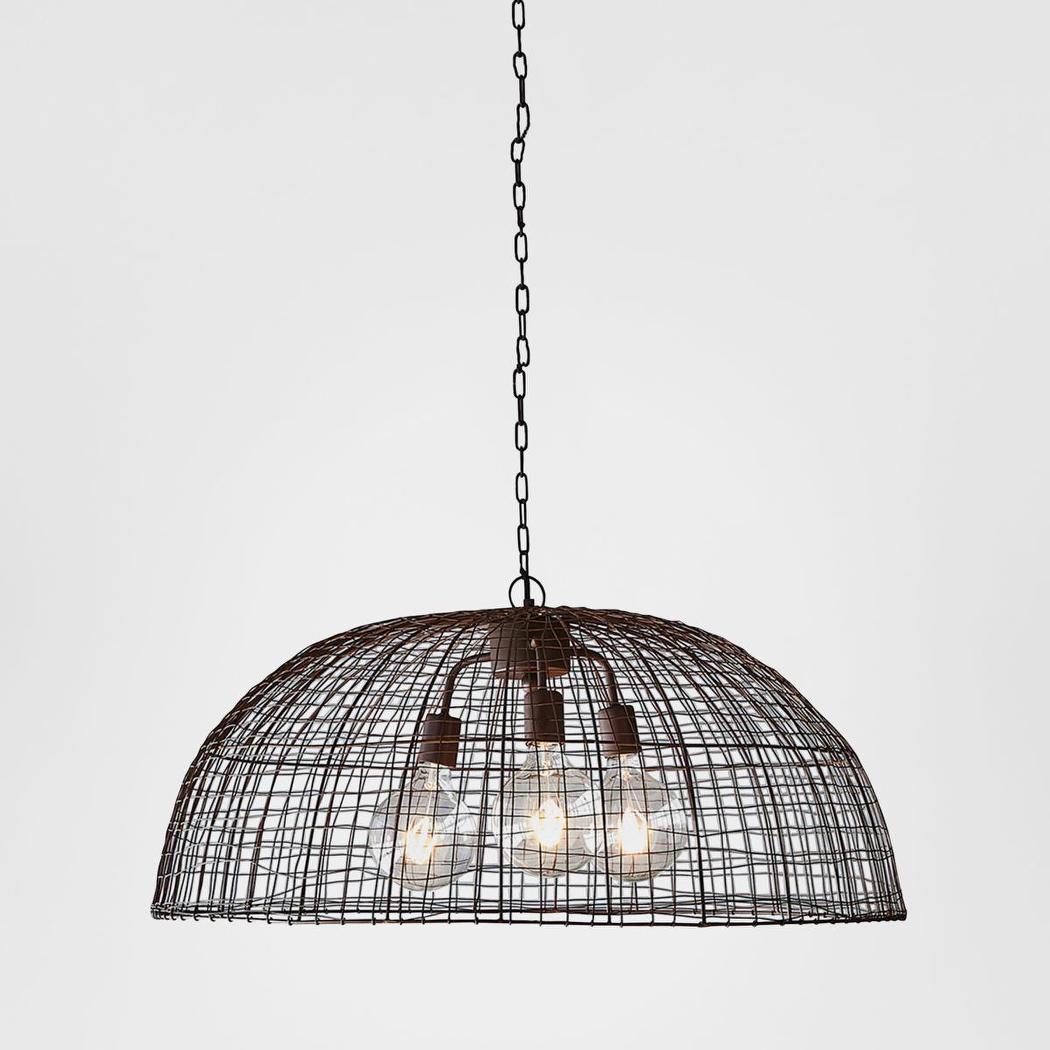 Cray Dome Ceiling Pendant Antique Copper