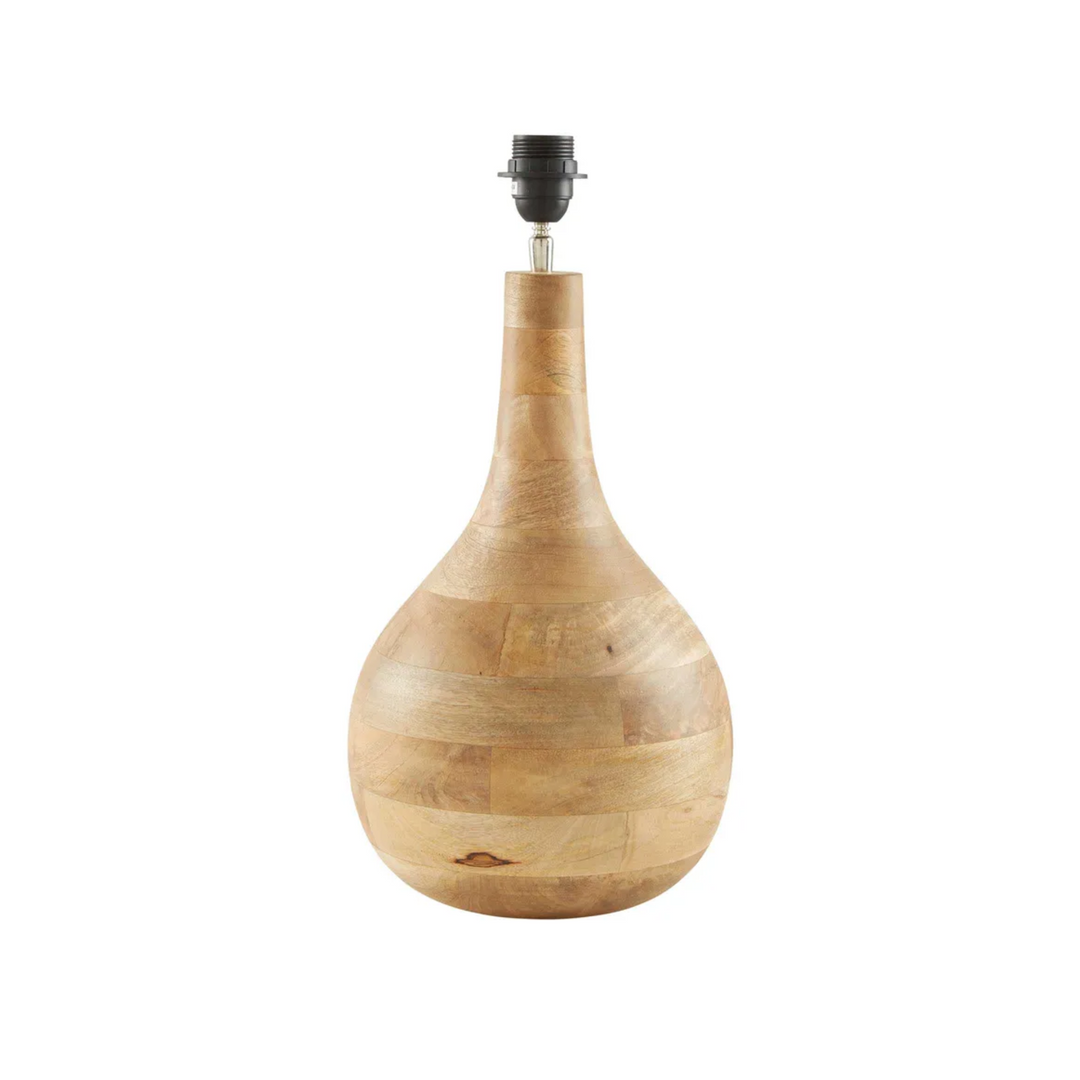 Sarod Table Lamp Base Dark Natural