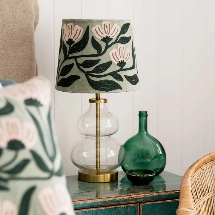 AD Daisy Velvet Tapered Shade Sage Green