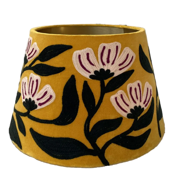AD Daisy Velvet Tapered Shade Yellow