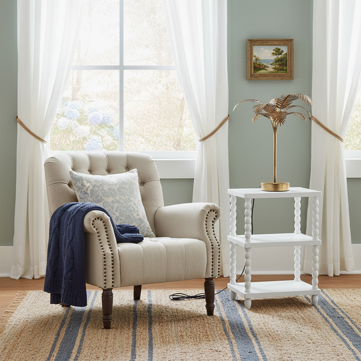 Bobbin Oak Side Table