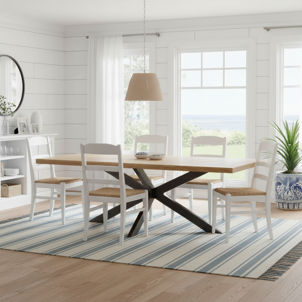 Wainscott Dining Table Brushed Ash 240cm