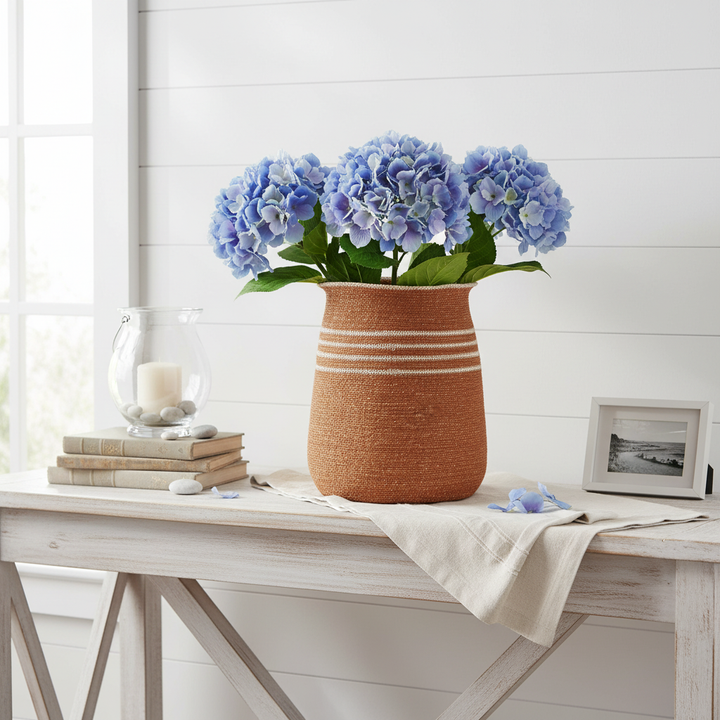 Hydrangea Stem Soft Touch 50cm Blue