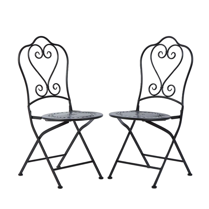 Annabel Folding Dining Chair Black -Outdoor