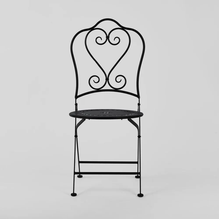 Annabel Folding Dining Chair Black -Outdoor