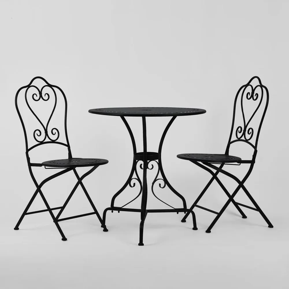 Annabel Folding Dining Chair Black -Outdoor