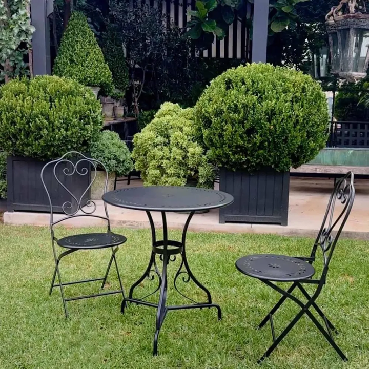Annabel Folding Dining Chair Black -Outdoor