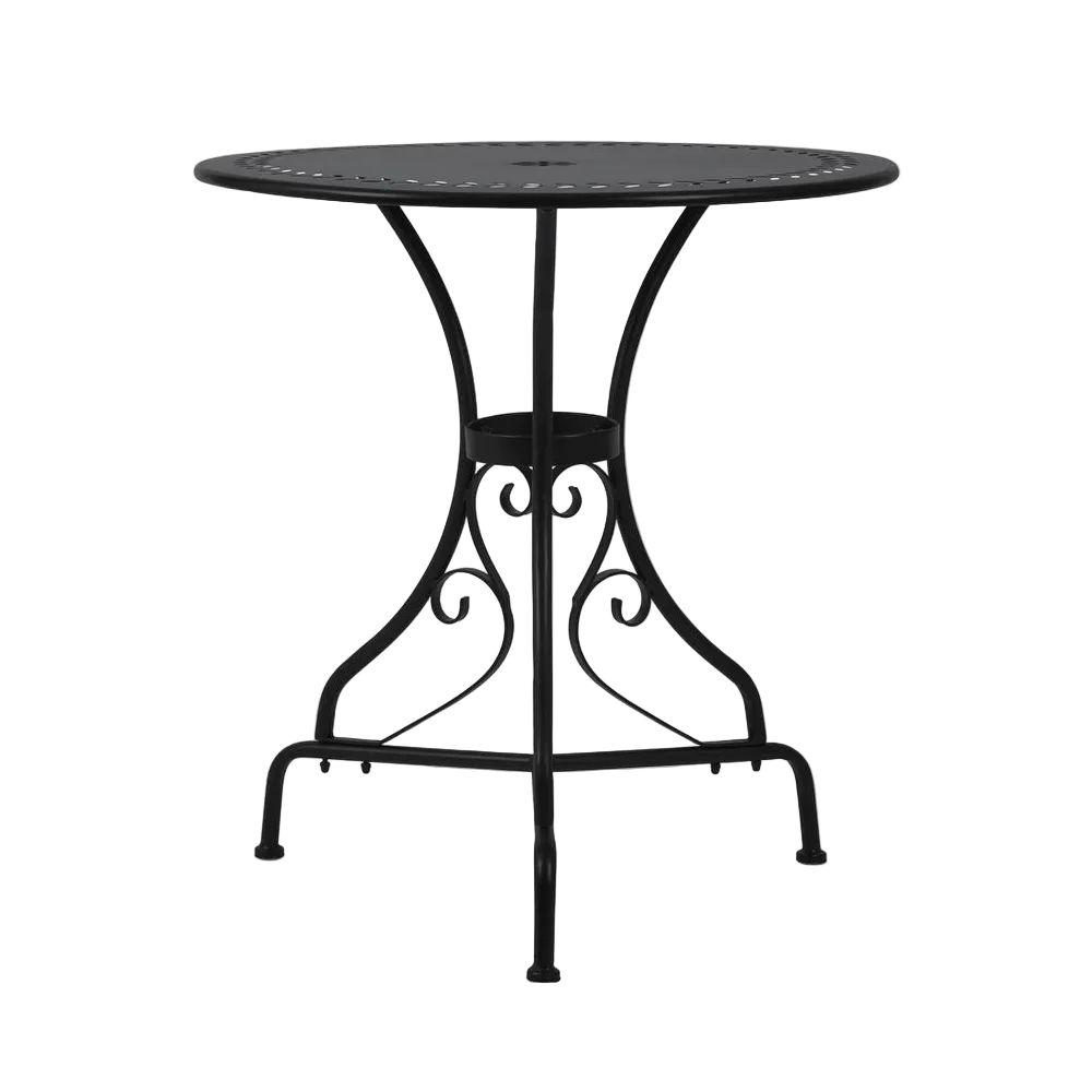 Annabel Round Table 70cm Black -Outdoor Bistro dining