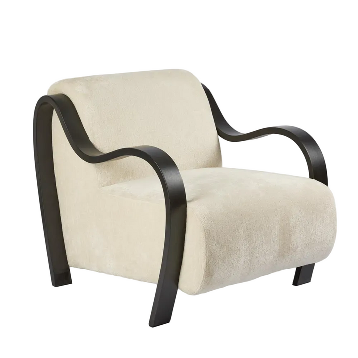 Apollo Armchair Ivory & Black