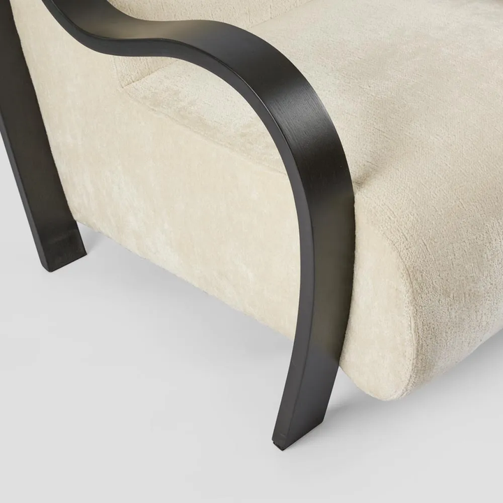 Apollo Armchair Ivory & Black
