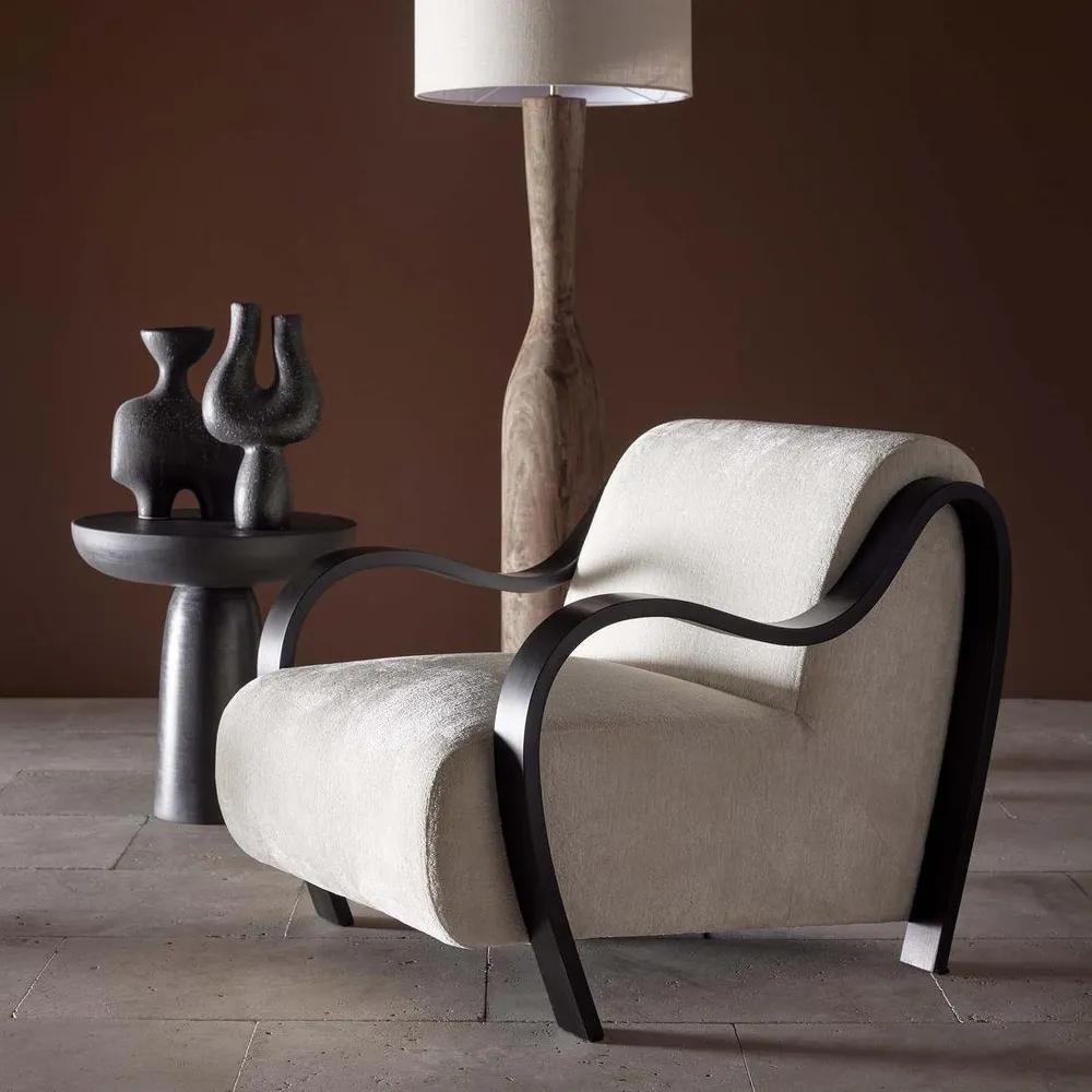Apollo Armchair Ivory & Black