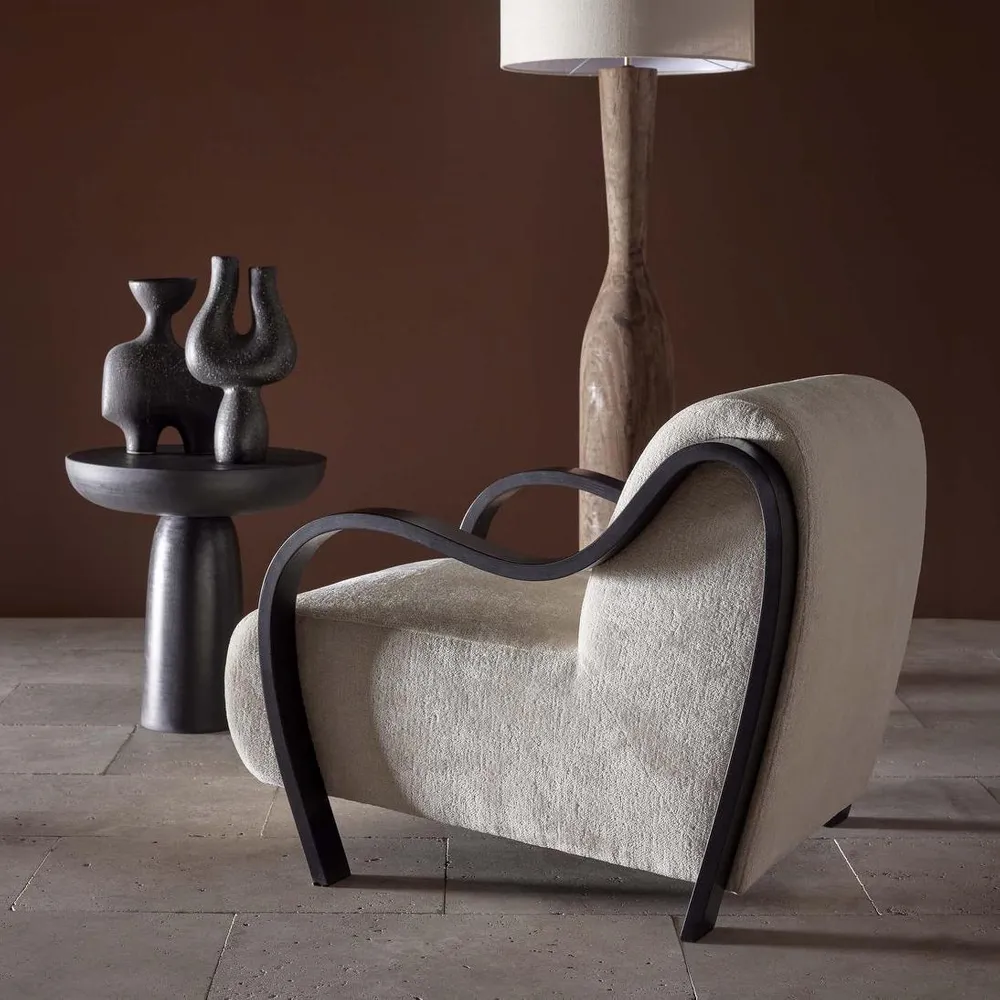 Apollo Armchair Ivory & Black