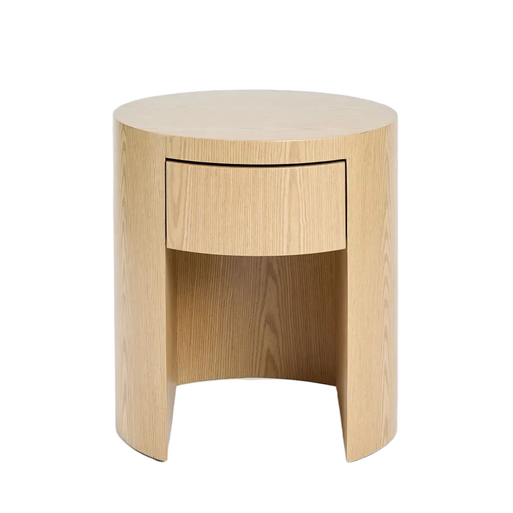 Arc Bedside Light Oak 1 Drawer