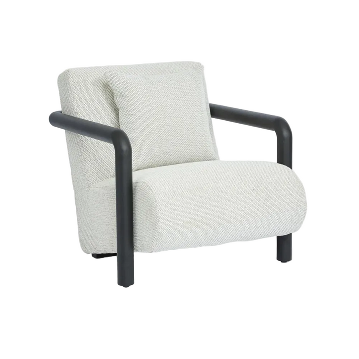 Argo Armchair Ecru with black frame Outdoor