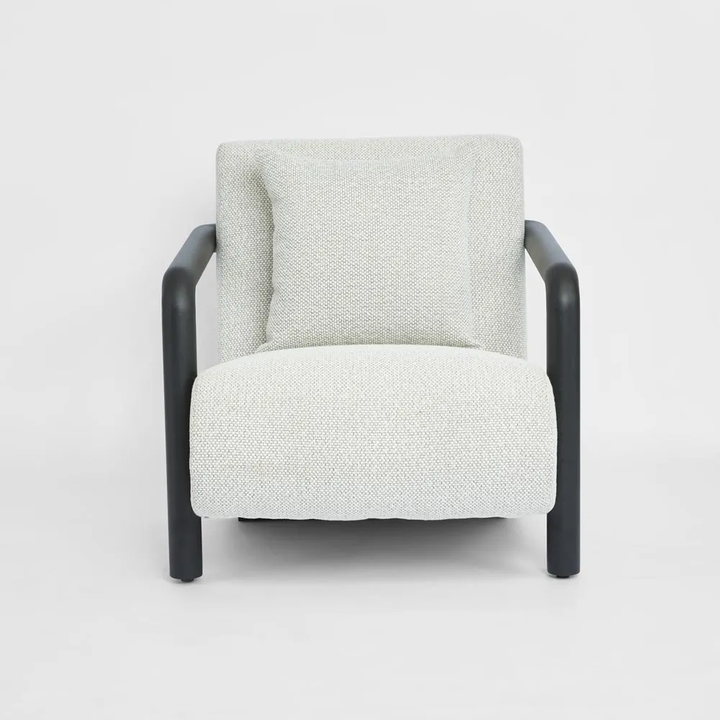 Argo Armchair Ecru with black frame Outdoor