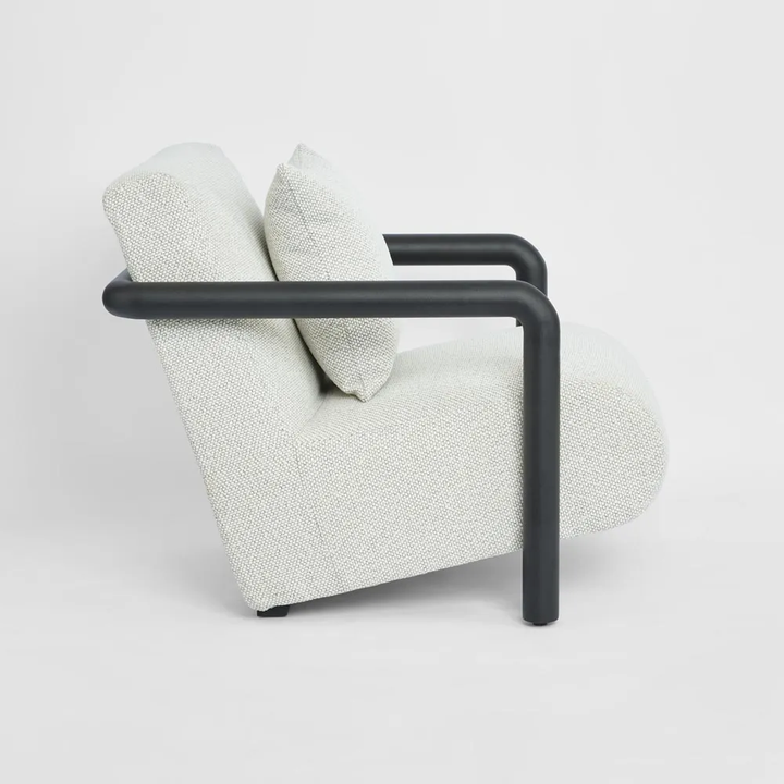 Argo Armchair Ecru with black frame Outdoor